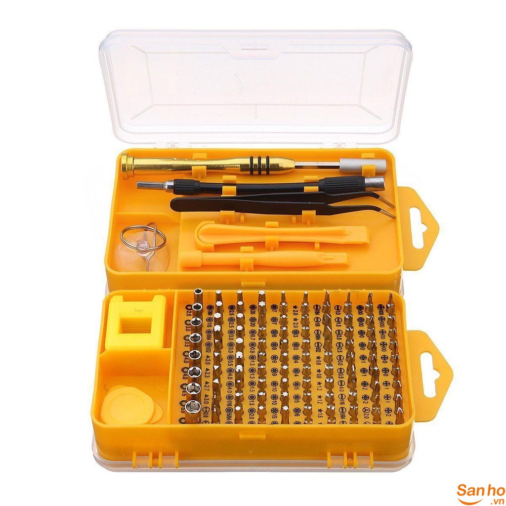 Bộ tuốc nơ vít 115 trong 1 mở được 99% các loại điện thoại, máy tính bảng, laptop, đồng hồ...