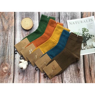 Tất bảy màu cổ cao cotton