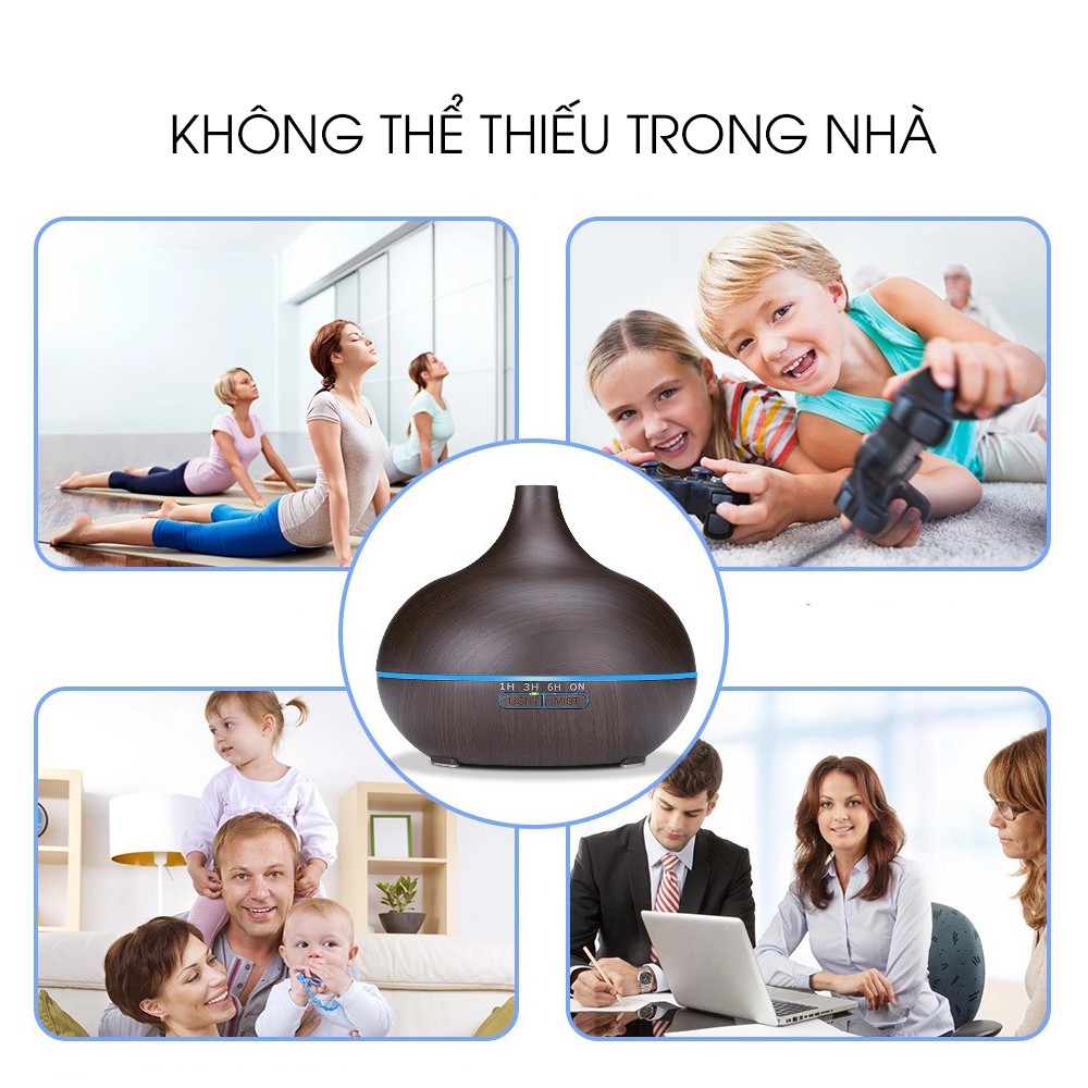 Máy khuếch tán tinh dầu Vdecor hình giọt nước dung tích 500ml cao cấp