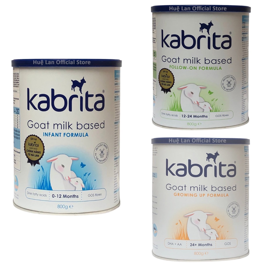 Sữa Dê Kabrita hàng nhập khẩu nguyên lon từ Hà Lan số 1,2,3  hộp 400/800g