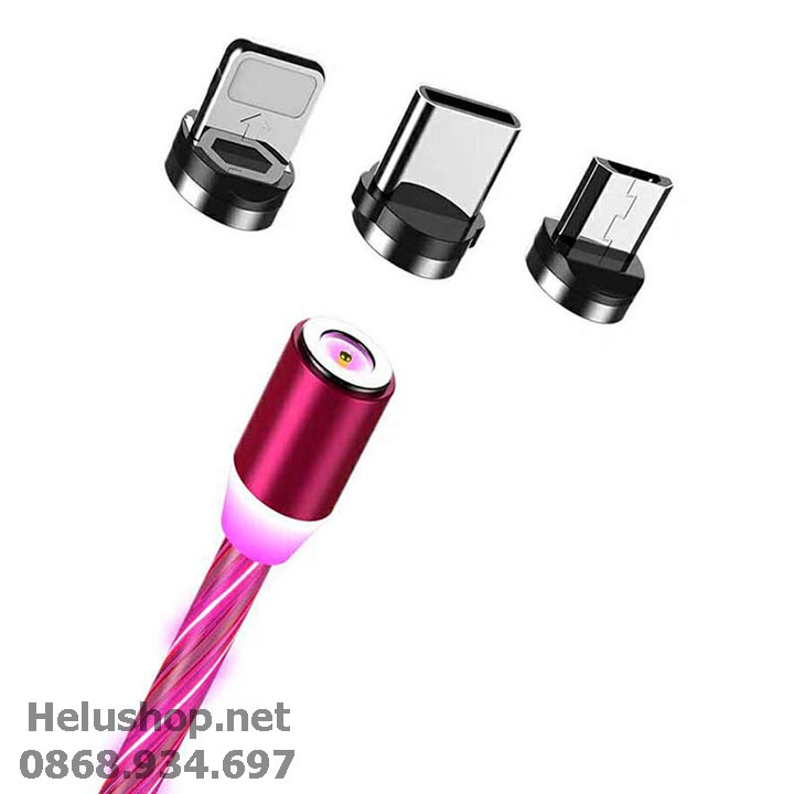 Dây Cáp Sạc Nam Châm Phát Sáng Xoay 360 Độ