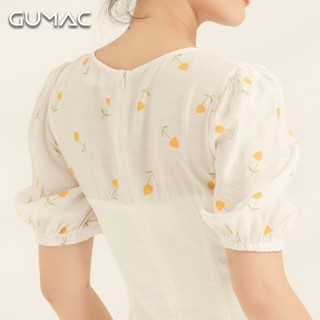 Đầm yếm phối hoa DA8110 GUMAC
