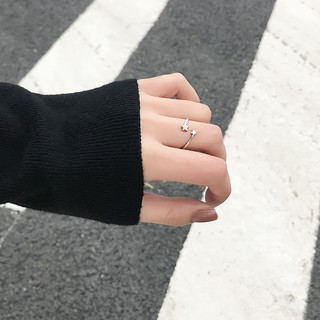 Nhẫn Bạc Nữ S925 Thiết Kế Đơn Giản Kiểu Hình Sao Mới Cực Xinh