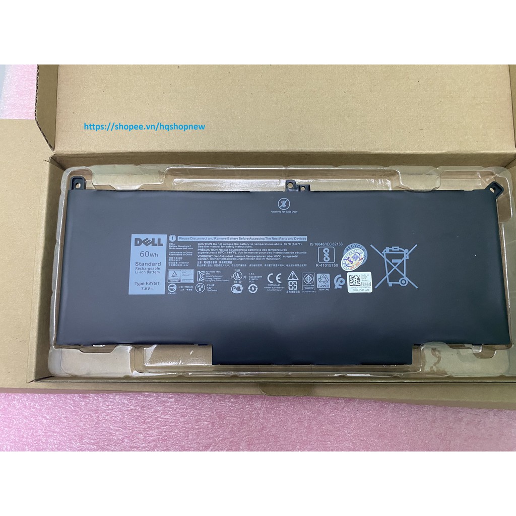 ⚡️[Pin zin] Pin Laptop dell Laitutde 7480 E7480 7380 E7380 7280 E7280 F3YGT DM3WC MYJ96 60w