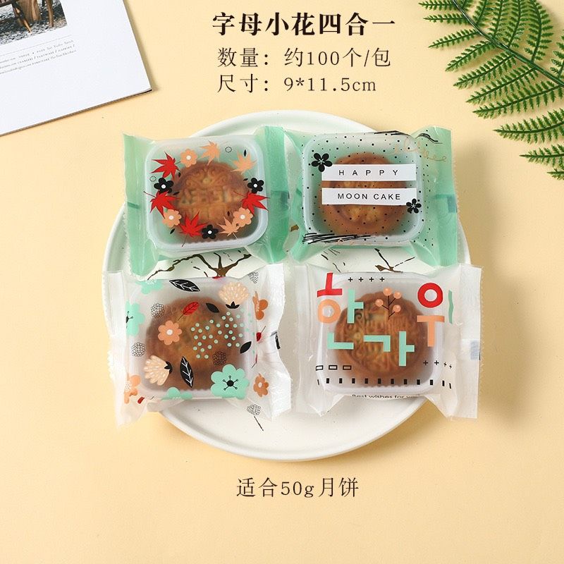 Khay +túi trung thu 50g,75g,100g ,set 100 cái