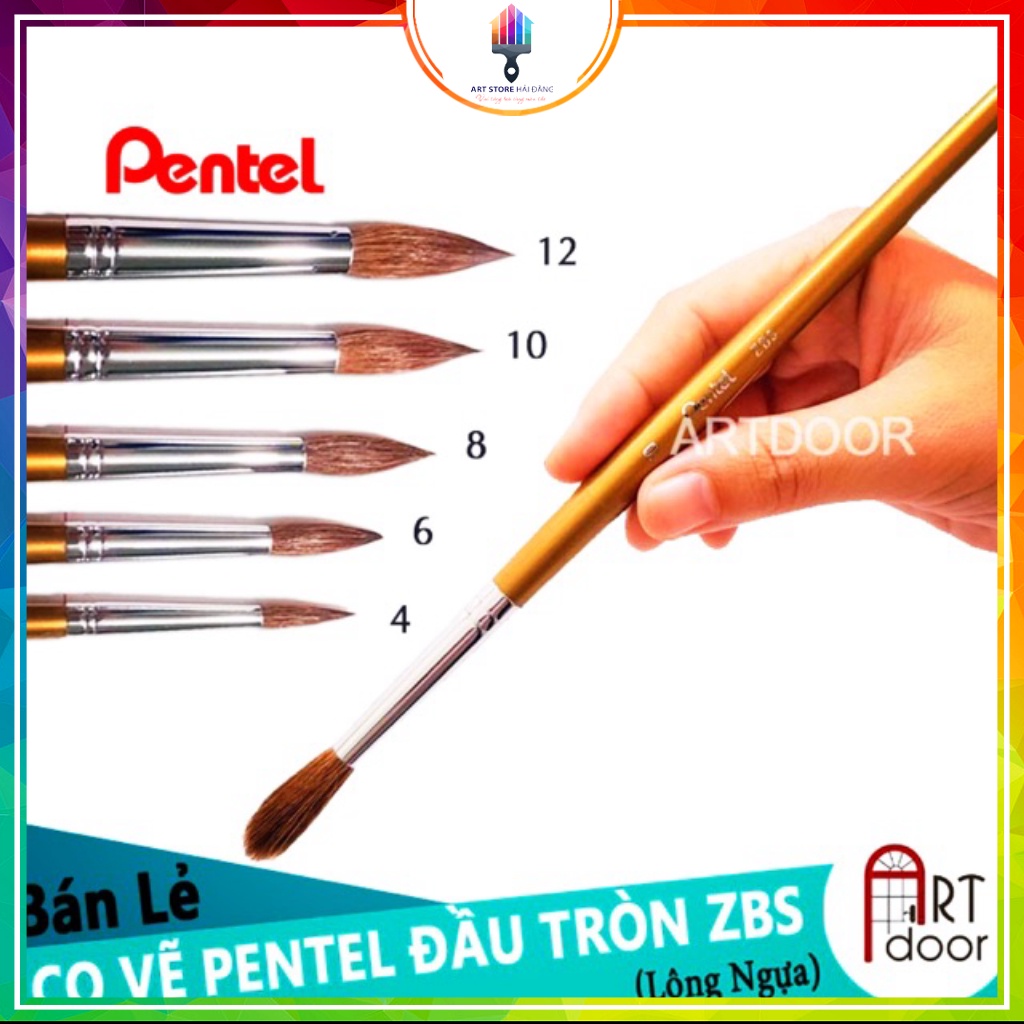 BÚT VẼ MÀU NƯỚC PENTEL ZBS ( từ - 0 đến số 12 )