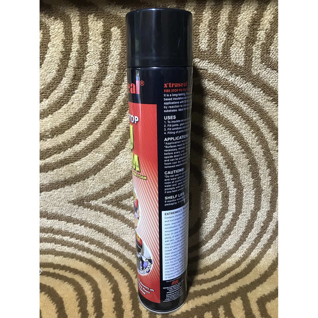 Keo bọt chống cháy X'traseal Foam Fire Stop 750ml