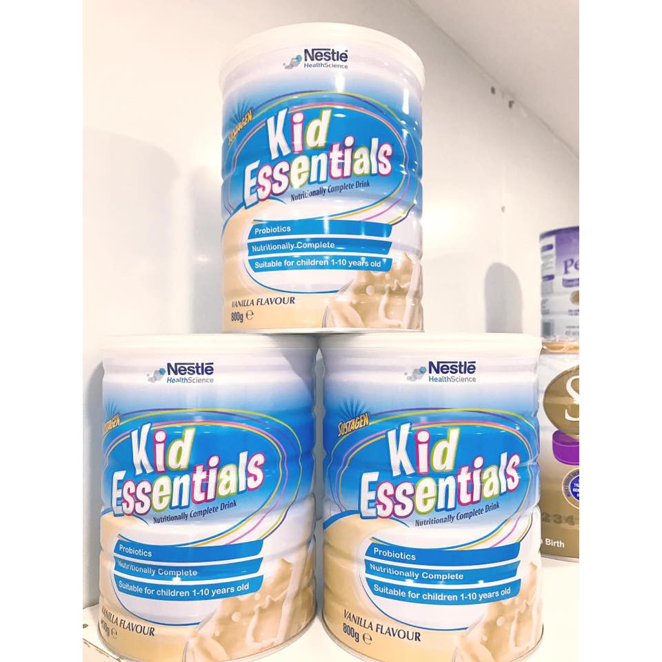 Sữa Tăng Cân Kid Essentials Hàng Nội Địa Úc Lon 800g Cho Bé Từ 1-10 tuổi (Date T6.2022)