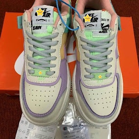 Giày thể thao air force 1 shadow, Giày sneaker af1 7 màu cho nữ cực hot cá tính dễ phối đồ - Sale sốc shop mới