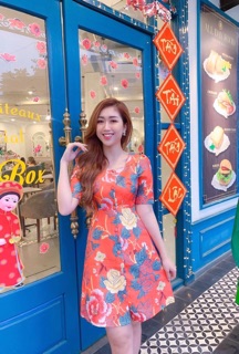 Váy gấm hoa 3D