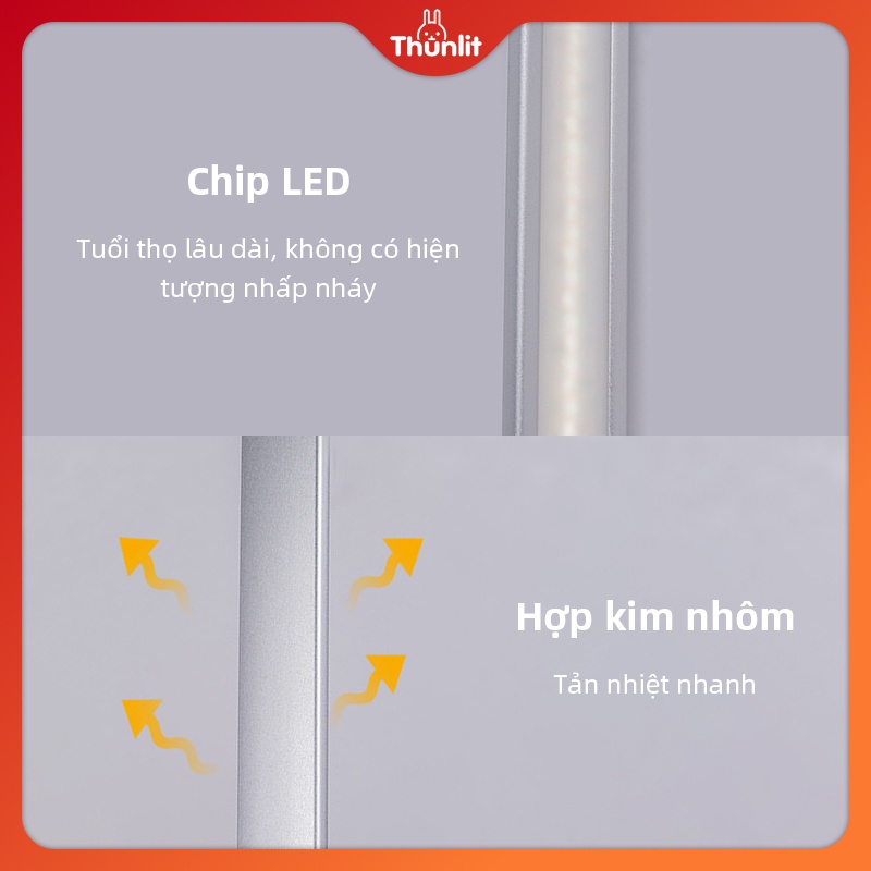 Đèn led Thunlit để bàn gấp gọn 2000mah 3 chế độ
