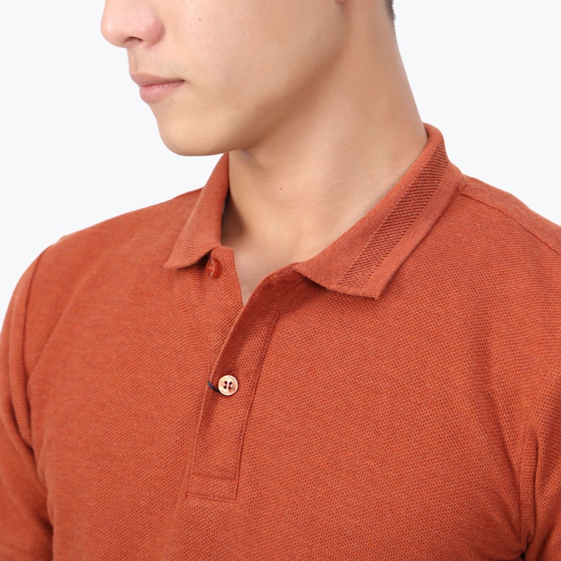 Áo polo ngắn tay Nam Owen CVC Bodyfit Nâu - APV220309