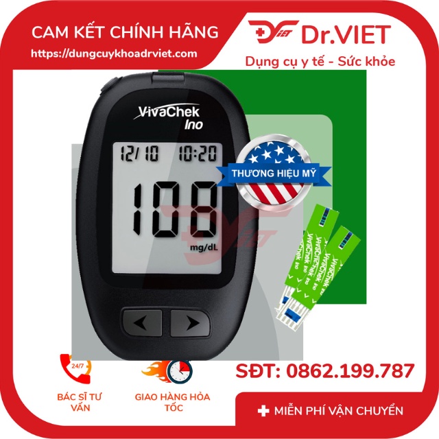 Que thử đường huyết VivaChek Ino   - Xuất xứ Mỹ, cho mọi đối tượng,độ chính xác cao