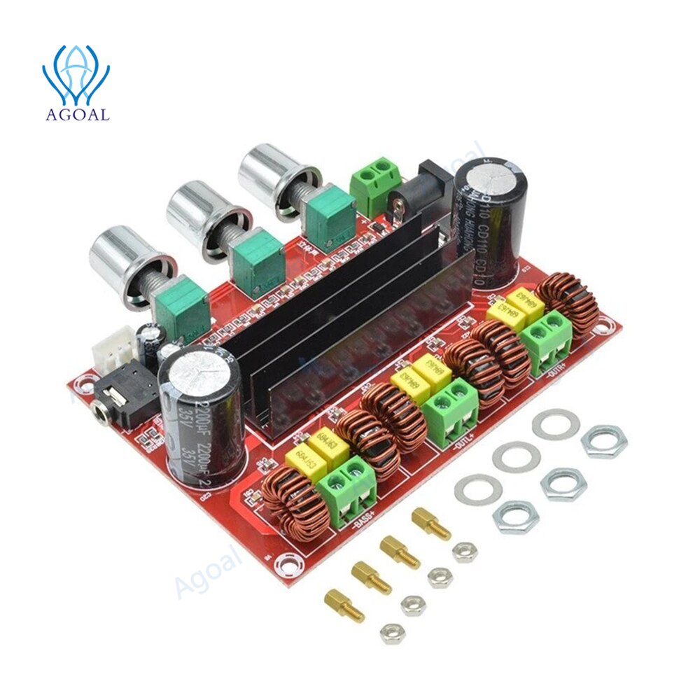 Bảng mạch dùng để khuếch đại âm thanh kỹ thuật số xh-m139 tpa3116d2 2x 50w + 100w 2.1 tpa3116x2 3 kênh dc 12-24v