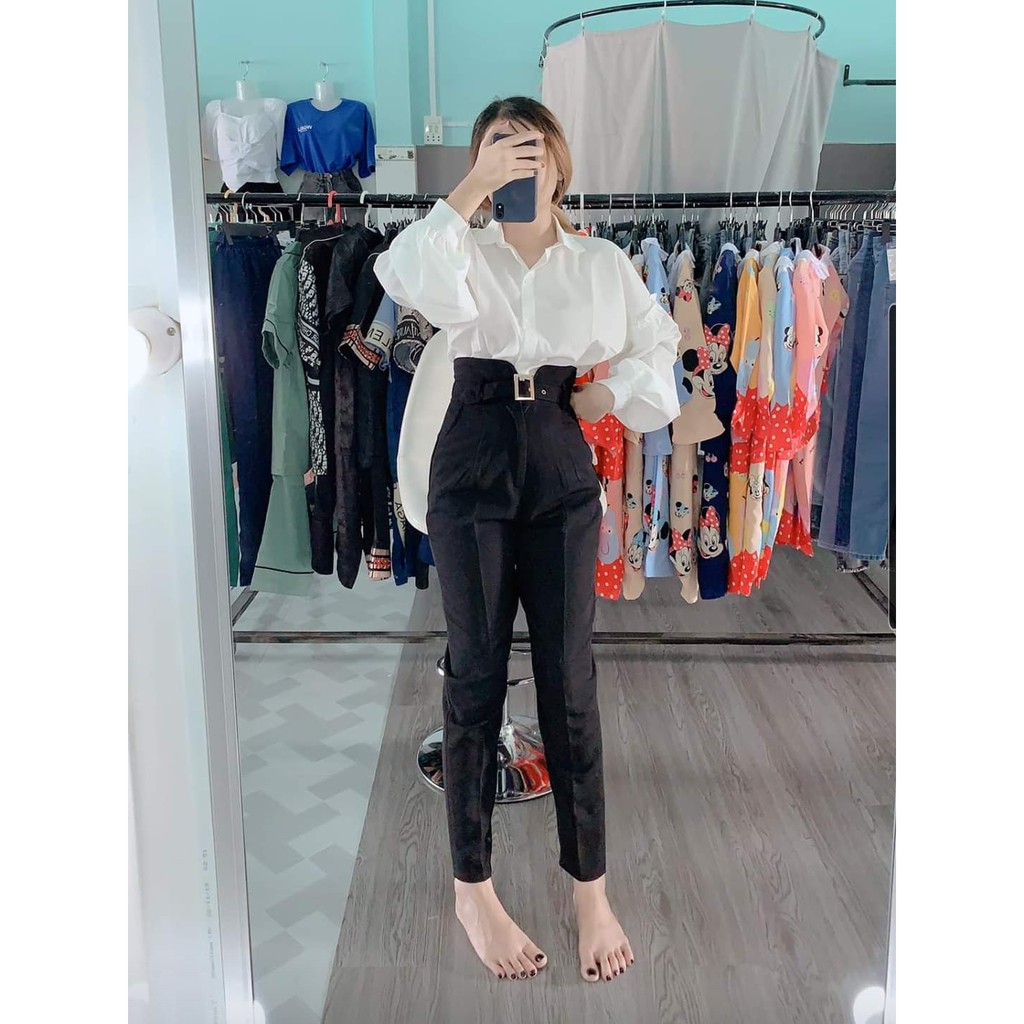 Áo Sơ Mi Trắng Tay Phồng Form Rộng - Áo somi trắng Ảnh Thật (có video) | BigBuy360 - bigbuy360.vn