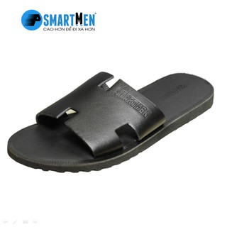 Dép da bò SMARTMEN màu đen DD-05Đ
