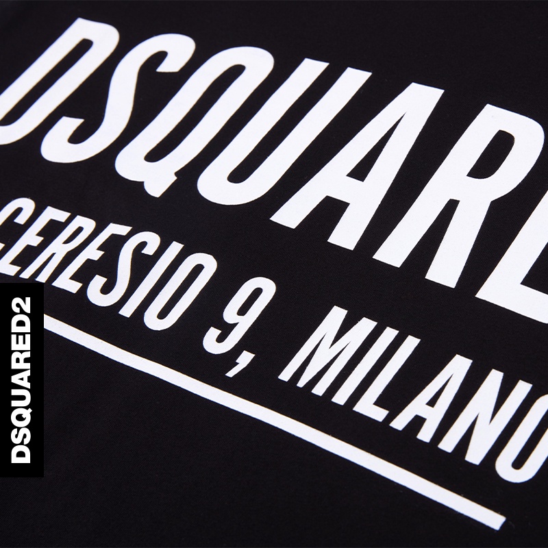Áo Thun Cotton Ngắn Tay In Họa Tiết Đơn Giản Theo Phong Cách Đường Phố Dành Cho Nam / D2 Power / DSQUARED2 / D