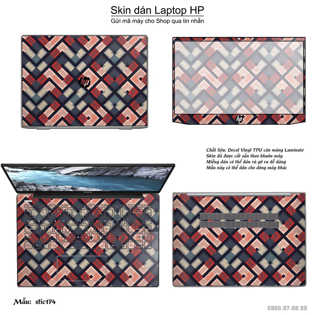 Skin dán Laptop HP in hình Hoa văn sticker _nhiều mẫu 29 (inbox mã máy cho Shop)