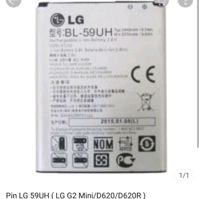 Pin LG 59UH cho máy LG G2 mini