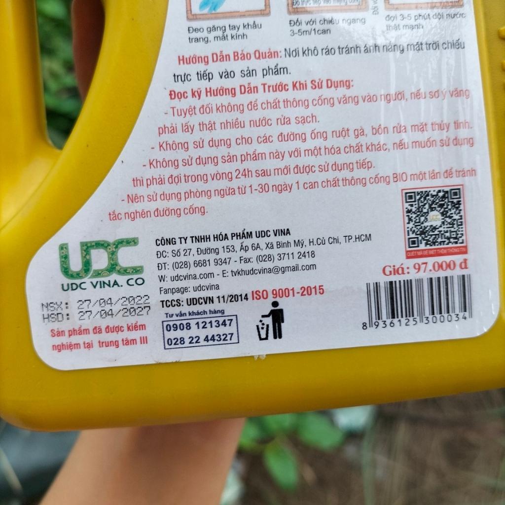 Nước Thông Cống, thông Cầu Cực Mạnh Bio 1,6Kg Thông Tắt Nghẽn Siêu Tốc