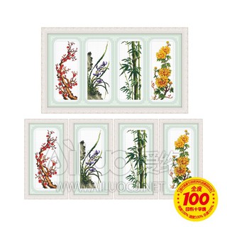 Tranh tứ quý Mai Lan trúc Cúc 21698