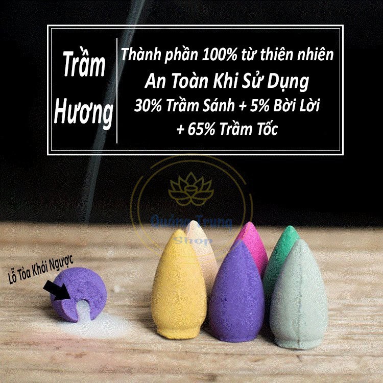 Nụ Trầm Hương 45 viên Khói Tỏa Ngược Mùi Thơm Tự Nhiên