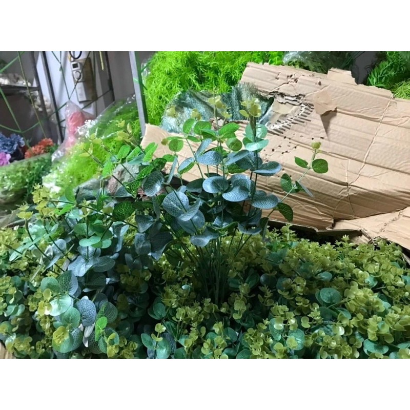 Cụm lá táo 16 nhánh- Lá táo mốc — Hoa giả- Trang trí- Cắm bình