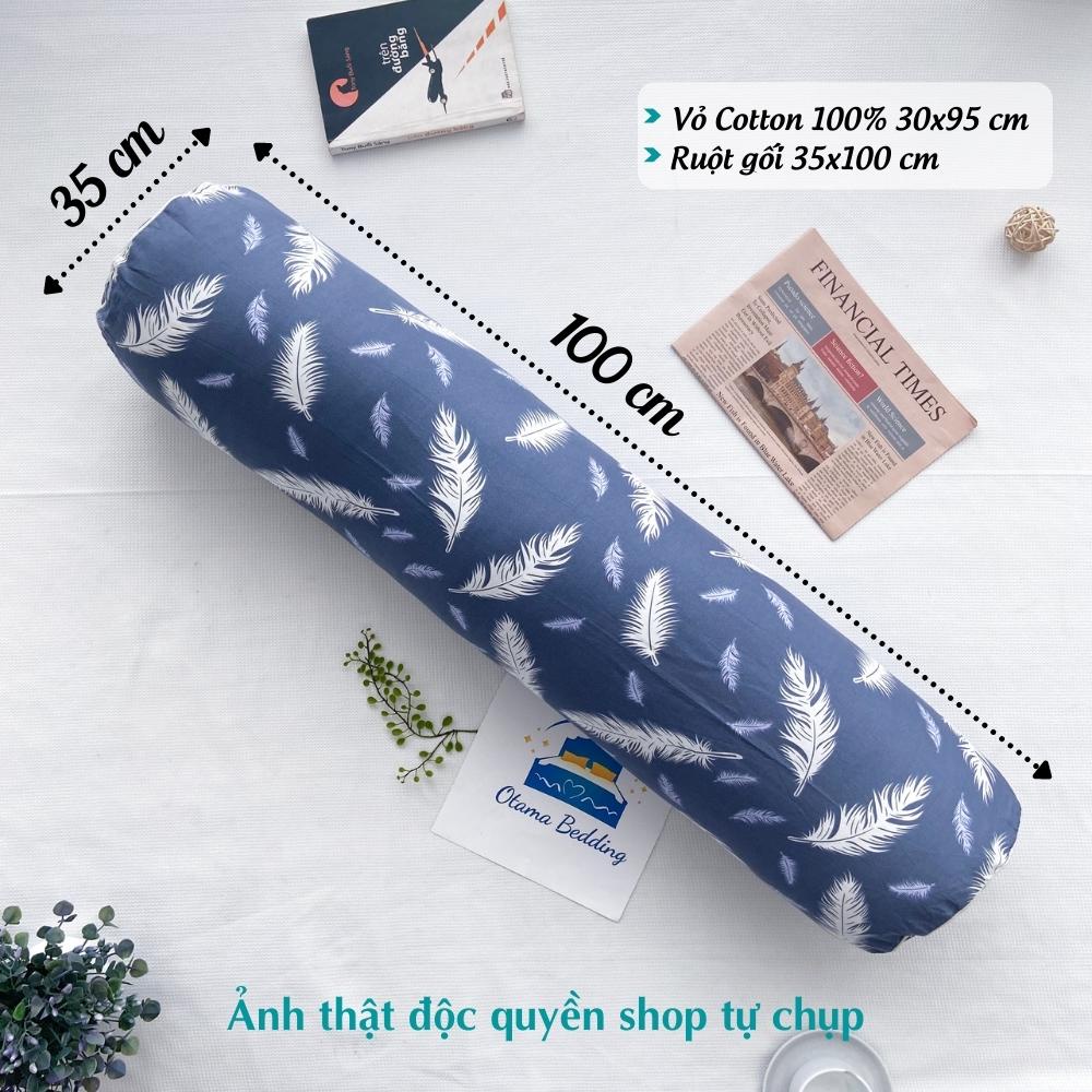 Ruột gối ôm dài cotton người lớn siêu mềm cao cấp hình thú dễ thương kèm áo gối ôm có dây kéo tiện lợi - Otama Bedding