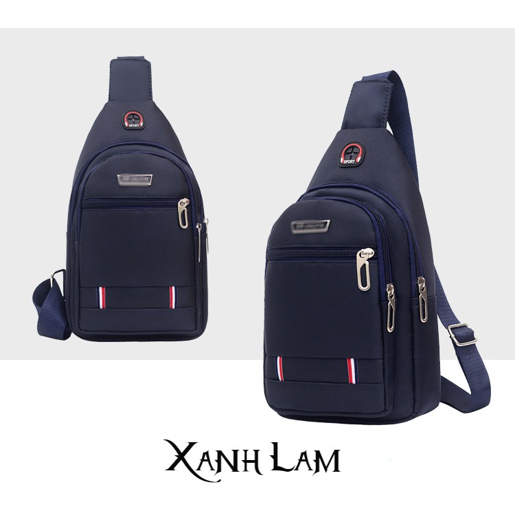 Túi Đeo Chéo Nam Nữ Vải Dù Canvas Chống Nước Cao Cấp Có Lỗ Tai Nghe - M14