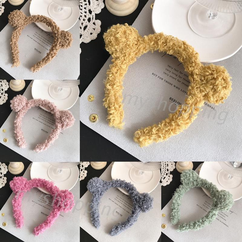 Cài tóc tai gấu chất liệu lông nhung màu kẹp dễ thương cho nữ