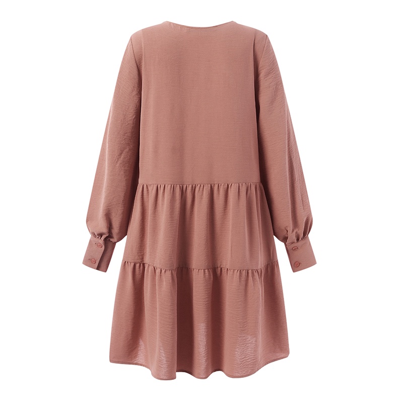 Đầm mini Zanzea dài tay phối bèo xếp ly phong cách cổ điển cho nữ