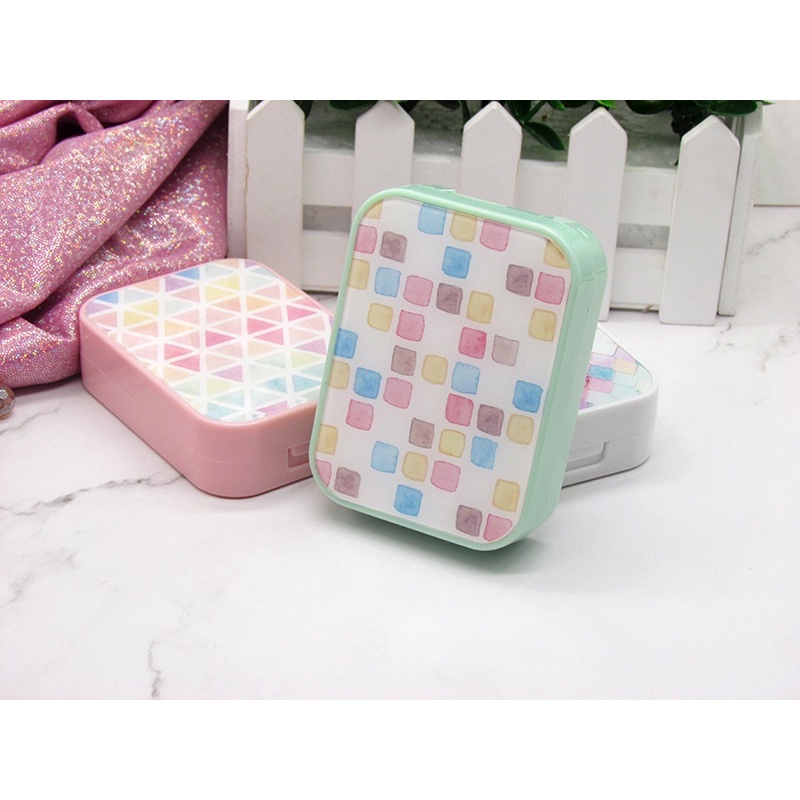 Khay Gương Đôi Nhiều Màu - Case Đôi Đựng 2 Lens