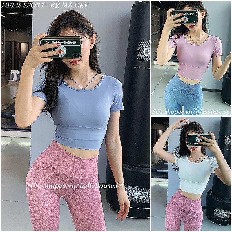 [Mã FATHANG5 giảm 10K đơn 50K] 913 áo thun body thể thao nữ dây croptop tập thể thao nữ đồ tập gym tập yoga giá rẻ