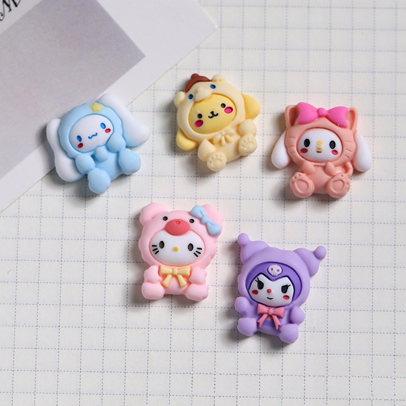 Phụ Kiện Kẹp Tóc Trang Trí Điện Thoại / Xe Hơi Hình Hoạt Hình Sanrio diy Bằng Nhựa Resin Mới