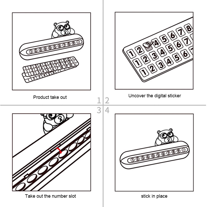 Bảng số điện thoại SEAMETAL gắn trên ô tô/thẻ đậu xe tạm thời bằng cao su mềm từ tính tiện dụng