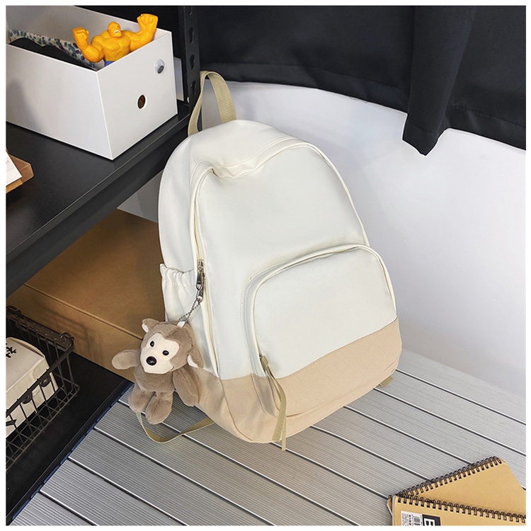 Balo nữ đi học basic trơn đẹp thời trang ullzang hàn quốc đựng vừa laptop 15.6inch dòng mới B356