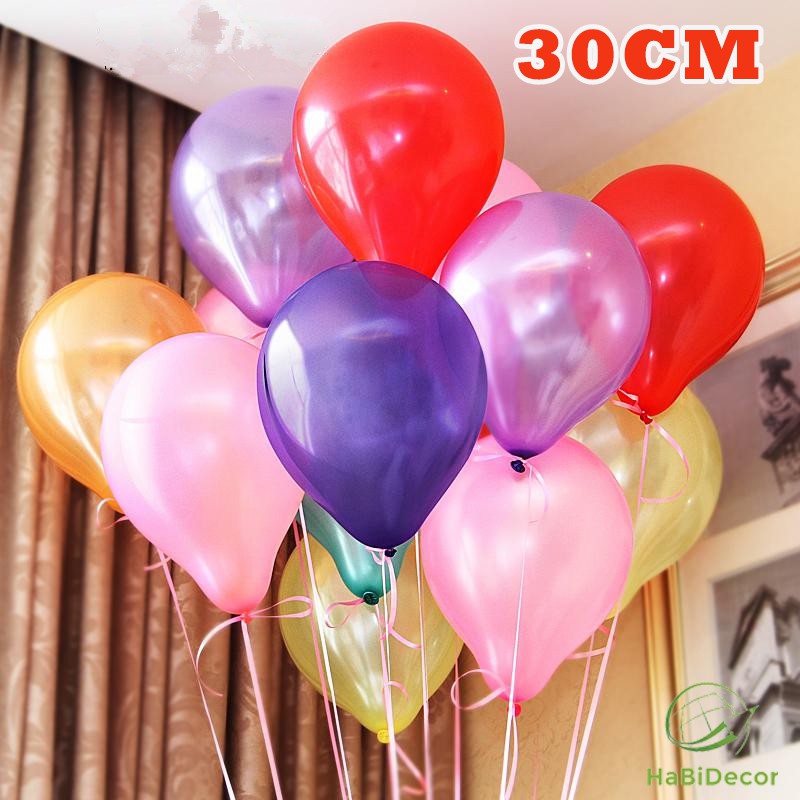 Set 10 Quả Bong Bóng Bay Size Lớn 30cm Trang Trí Sinh Nhật Cho Bé Trai, Bé Gái, Trang Trí Phòng Cưới PK28