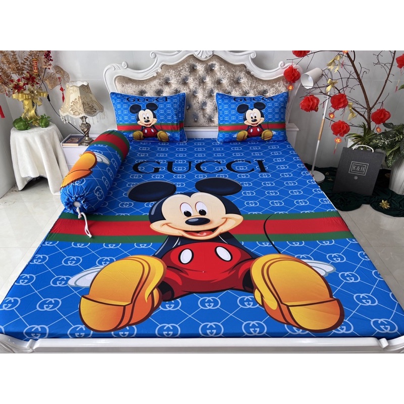 Ga gối thun lạnh 5D mẫu bé ( 4 màu)