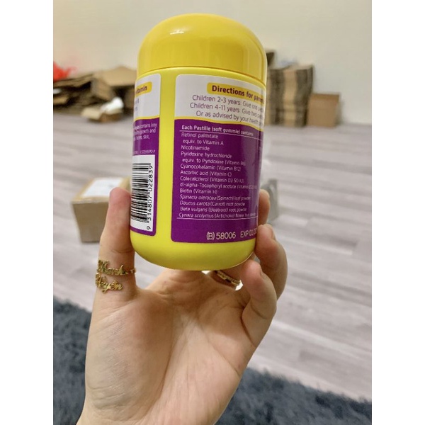 [Nature's Way] Kẹo gum Vitamin tổng hợp và rau củ quả cho bé - Kids smart Vita Gummies - Multi Vitamin + Vegies