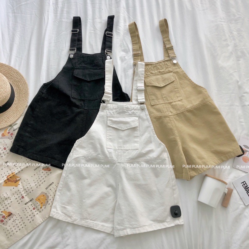 [Mã FAXANH55 giảm 10K đơn 50K] Yếm quần 3 màu kaki Pumi