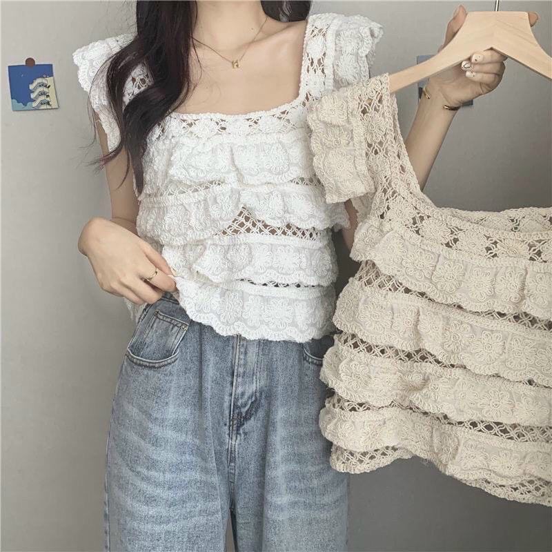 Áo ren tầng cánh tiên siêu xinh hàng QC