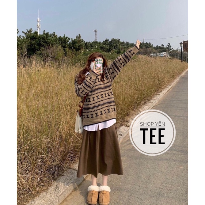 Áo len thổ Cẩm Vintage ( Ảnh thật )