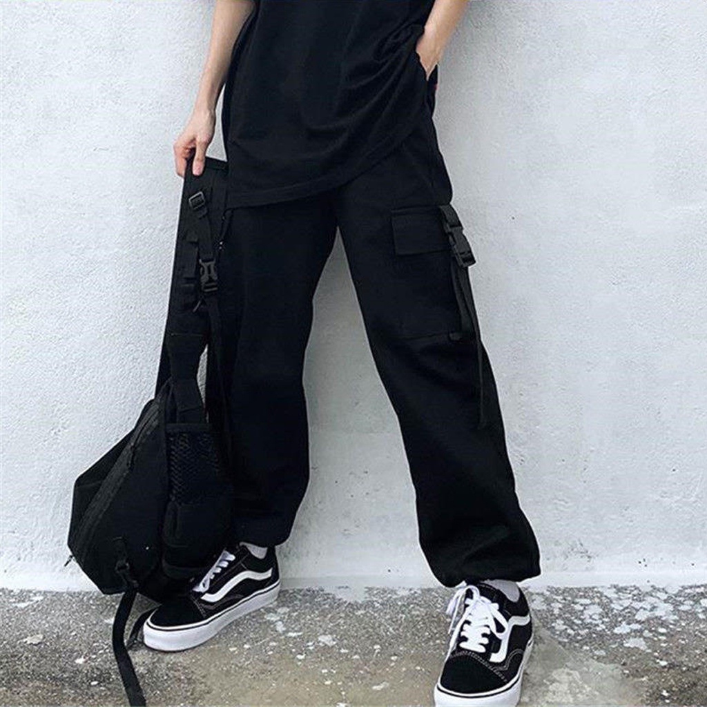 Quần Jogger Unisex nam nữ Kaki cao cấp - Quần Kaki Cargo Pants mềm nam nữ màu đen