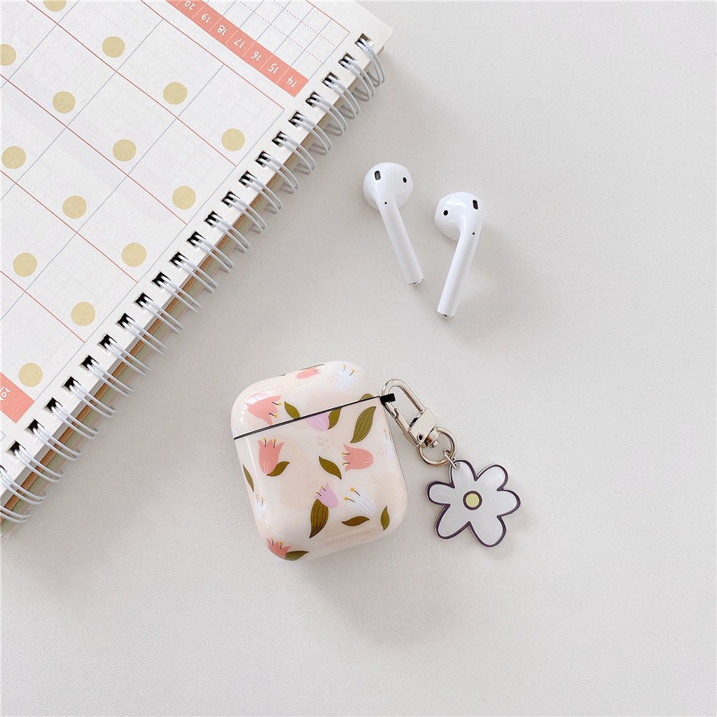 Ốp silicon cho hộp tai nghe họa tiết hoạt hình hoa lá cho iPhone AirPods Pro AirPods 1/2 | BigBuy360 - bigbuy360.vn