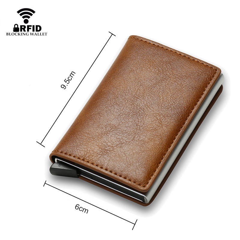 Ví Đựng Thẻ Bằng Kim Loại Sợi Carbon Chống Từ Tính / Có Thể Tùy Chỉnh LOGO RFID Cho Nam / Nữ