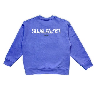 Áo nỉ tay dài Logo Basic - Blue*violet