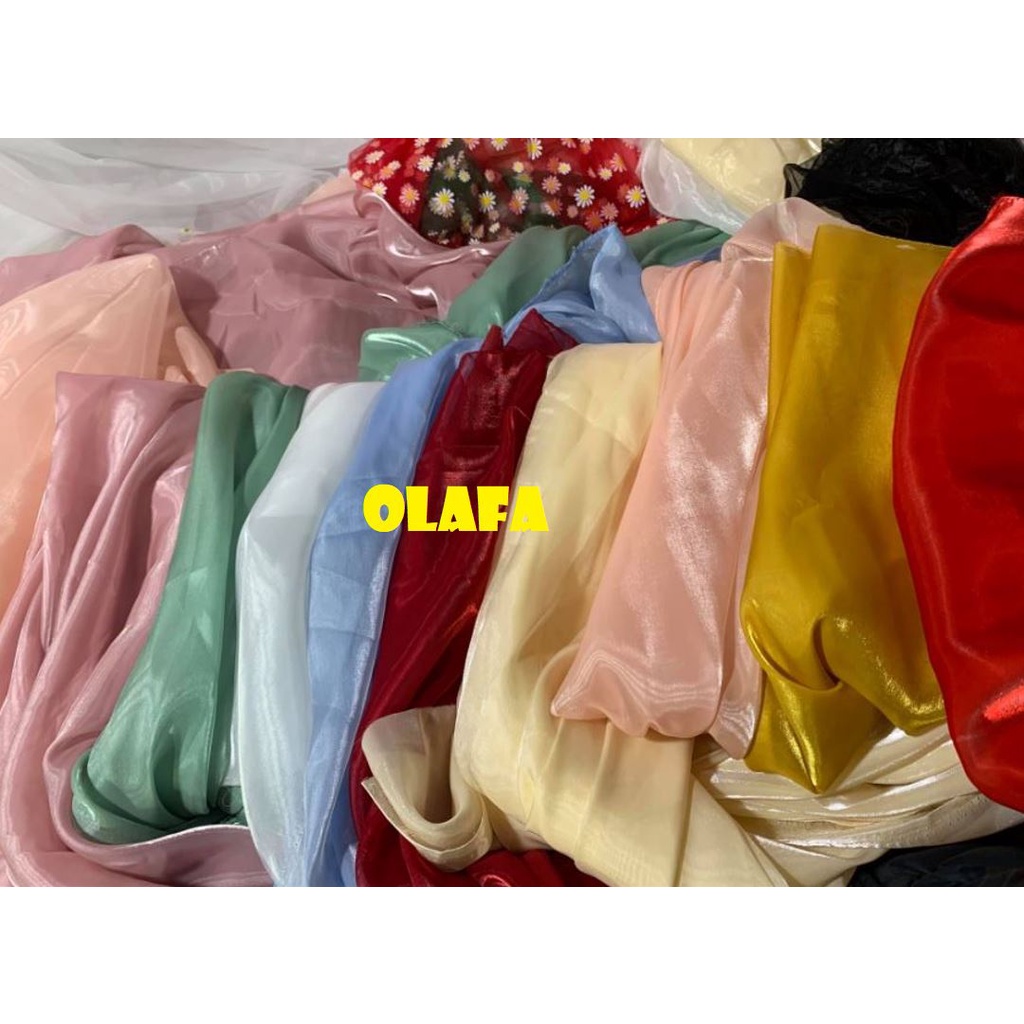 Vải voan tơ sống organza óng ánh nhiều màu khổ 150cm