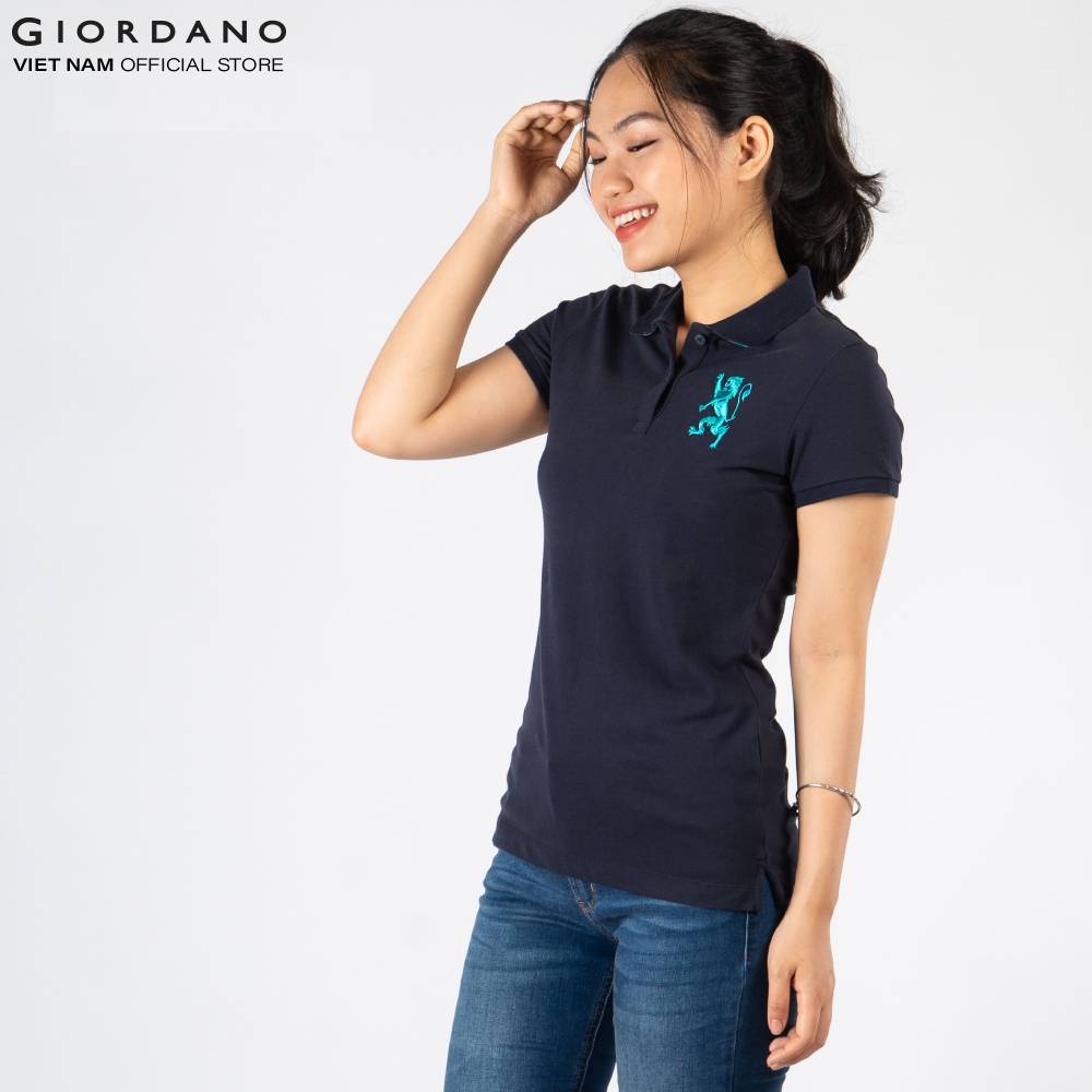 Áo Thun Polo Nữ Giordano Màu Xanh Đen 0531738112