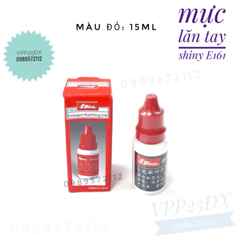 Mực lăn tay shiny E-161 15ml. (dùng cho dấu SM-1)