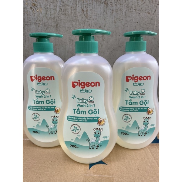 Tắm Gội Pigeon 2 In 1 Baby 700ml(Mầu Xanh)